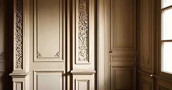 Types of wall molding including wainscoting and panel moldings