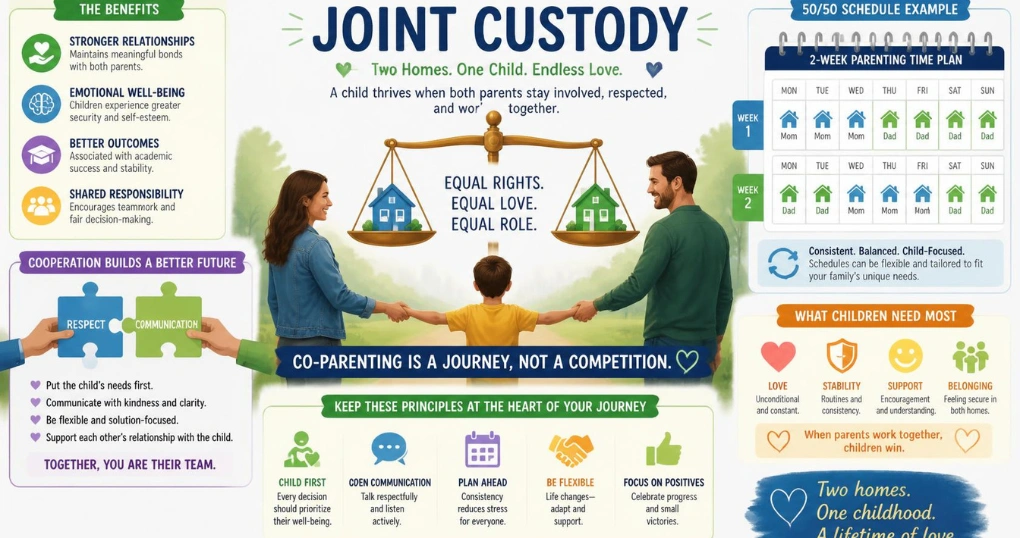 Joint Custody Explained: Legal Rights, 50/50 Schedules, Child Support, and Parenting Plans for Parents Joint Custody